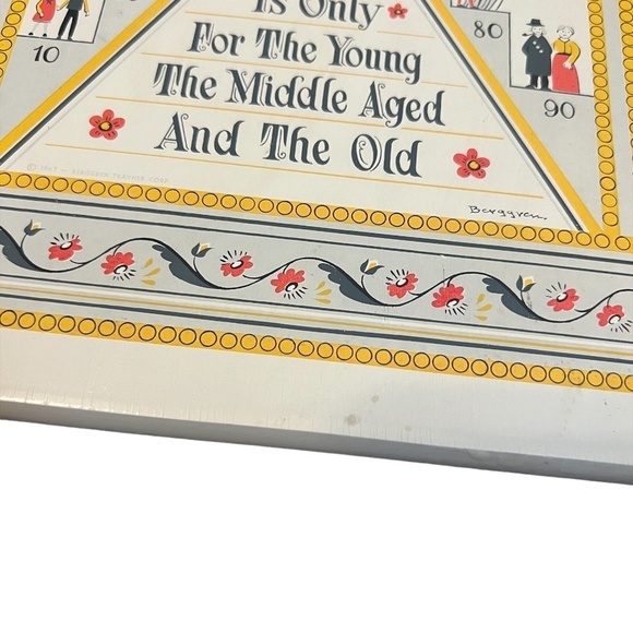 Vintage Berggren Trayner Wooden Decorative Danish Cutting Board on Love - Picture 7 of 14